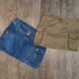 BDG Urban Devon Cargo Mini /Shein denim cargo Mini (2) Mini skirt BUNDLEsize XS